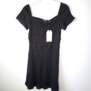 Brave Soul London Sweetheart Neck Mini Dress Black Size M